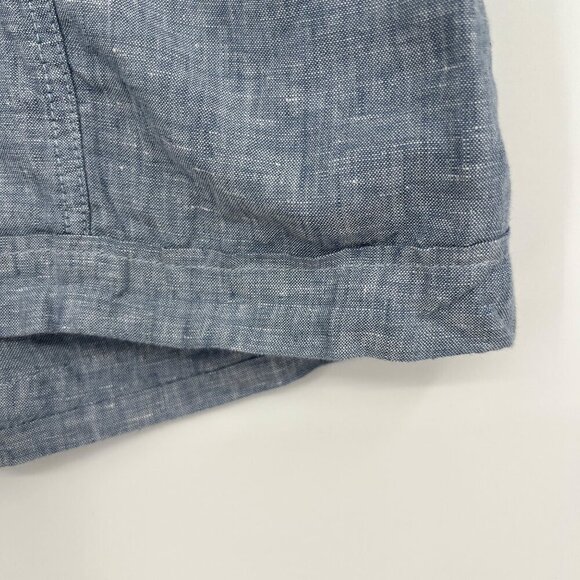 Athleta Cabo Linen 4" Short chambray blue woman's size 4 - Picture 3 of 9